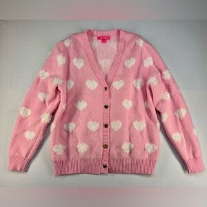 Lilly Pulitzer Pink Heart Cardigan